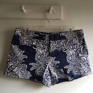 GAP Blue and White Tropical Print Shorts Size 4